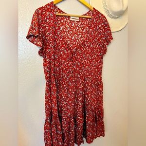 Urban outfitters rust floral dress
